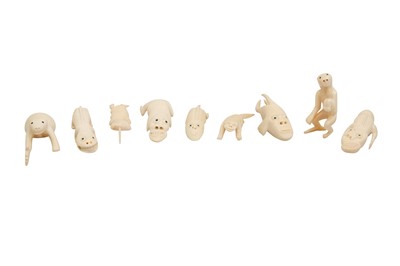 Lot 412 - A COLLECTION OF GREENLANDIC INUIT MARINE IVORY CARVINGS