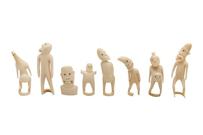 Lot 413 - A COLLECTION OF GREENLANDIC INUIT MARINE IVORY CARVINGS