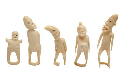 Lot 413 - A COLLECTION OF GREENLANDIC INUIT MARINE IVORY CARVINGS