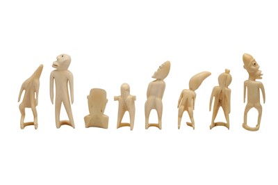 Lot 413 - A COLLECTION OF GREENLANDIC INUIT MARINE IVORY CARVINGS