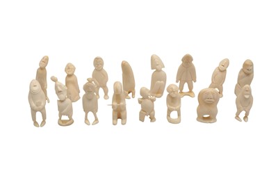 Lot 414 - A COLLECTION OF GREENLANDIC INUIT MARINE IVORY CARVINGS