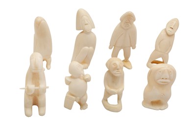 Lot 414 - A COLLECTION OF GREENLANDIC INUIT MARINE IVORY CARVINGS