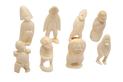Lot 414 - A COLLECTION OF GREENLANDIC INUIT MARINE IVORY CARVINGS