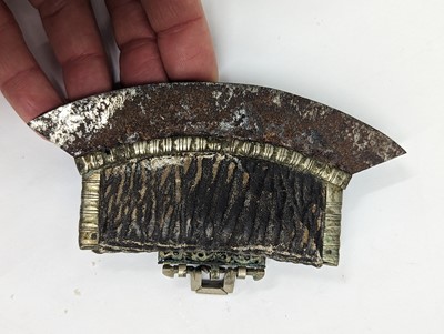 Lot 663 - A TIBETAN FLINT POUCH CHUCKMUCK