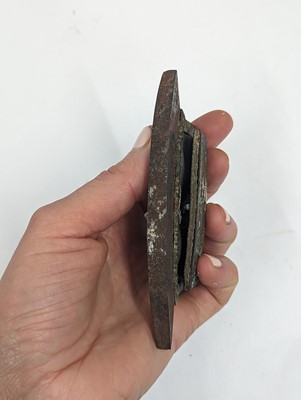 Lot 663 - A TIBETAN FLINT POUCH CHUCKMUCK