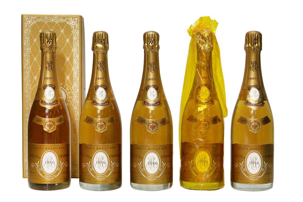 Lot 14 - Louis Roederer, Cristal, Reims, 1986, five bottles