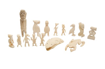 Lot 415 - A COLLECTION OF GREENLANDIC INUIT MARINE IVORY CARVINGS
