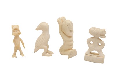Lot 415 - A COLLECTION OF GREENLANDIC INUIT MARINE IVORY CARVINGS