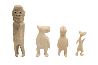 Lot 415 - A COLLECTION OF GREENLANDIC INUIT MARINE IVORY CARVINGS