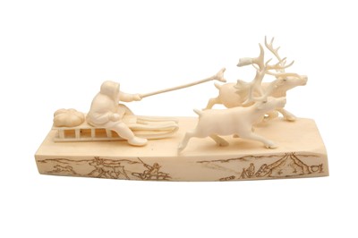 Lot 408 - A MARINE IVORY CARVING