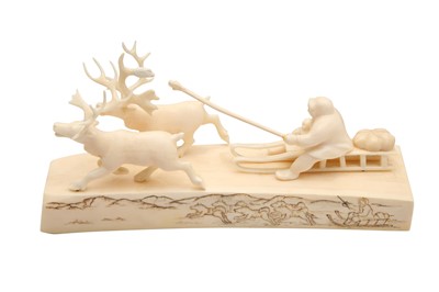 Lot 408 - A MARINE IVORY CARVING