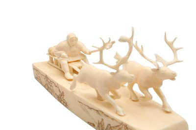 Lot 408 - A MARINE IVORY CARVING