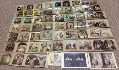 Lot 95 - A Box of Mostly UK Subject Stereo Views, Many Hand Coloured.