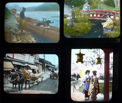 Lot 65 - A Case of Magic Lantern Slides, Many Hand-Coloured of Japan, Plus Others.