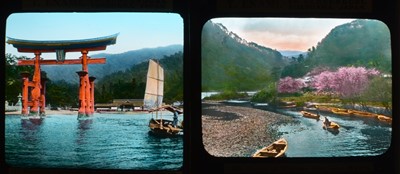 Lot 65 - A Case of Magic Lantern Slides, Many Hand-Coloured of Japan, Plus Others.