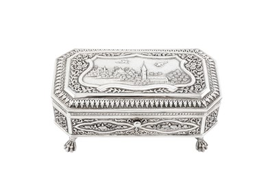 Lot 163 - A rare early 20th century Anglo – Indian silver table casket, Karachi circa 1920 by Soosania