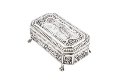 Lot 163 - A rare early 20th century Anglo – Indian silver table casket, Karachi circa 1920 by Soosania