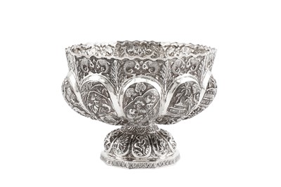 Lot 117 - An early 20th century Anglo – Indian unmarked silver footed bowl, Lucknow circa 1910