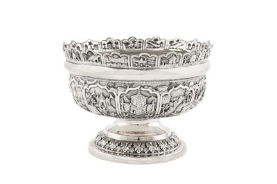 Lot 160 - An early 20th century Anglo – Indian unmarked silver footed bowl, Karachi or Bombay circa 1920