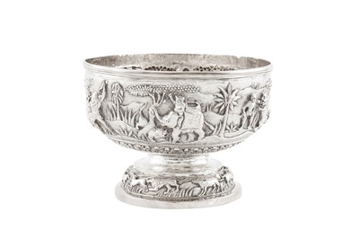 Lot 166 - An early 20th century Anglo – Indian unmarked silver footed bowl, Bombay circa 1920