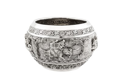 Lot 76 - A late 19th / early 20th century Anglo – Indian unmarked silver bowl, Lucknow circa 1900