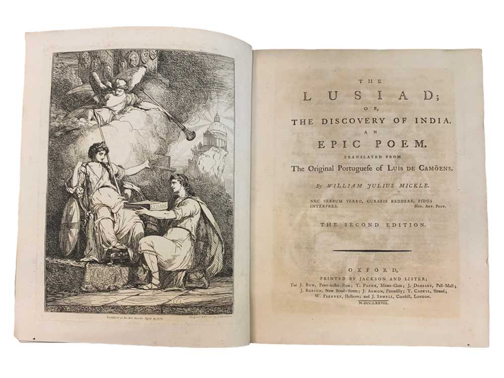 Lot 197 - Mickle (William Julius) The Lusiad; or, The Discovery of India. An Epic Poem