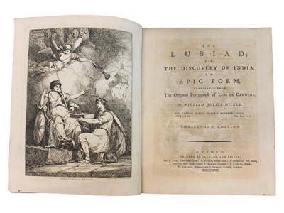 Lot 197 - Mickle (William Julius) The Lusiad; or, The Discovery of India. An Epic Poem