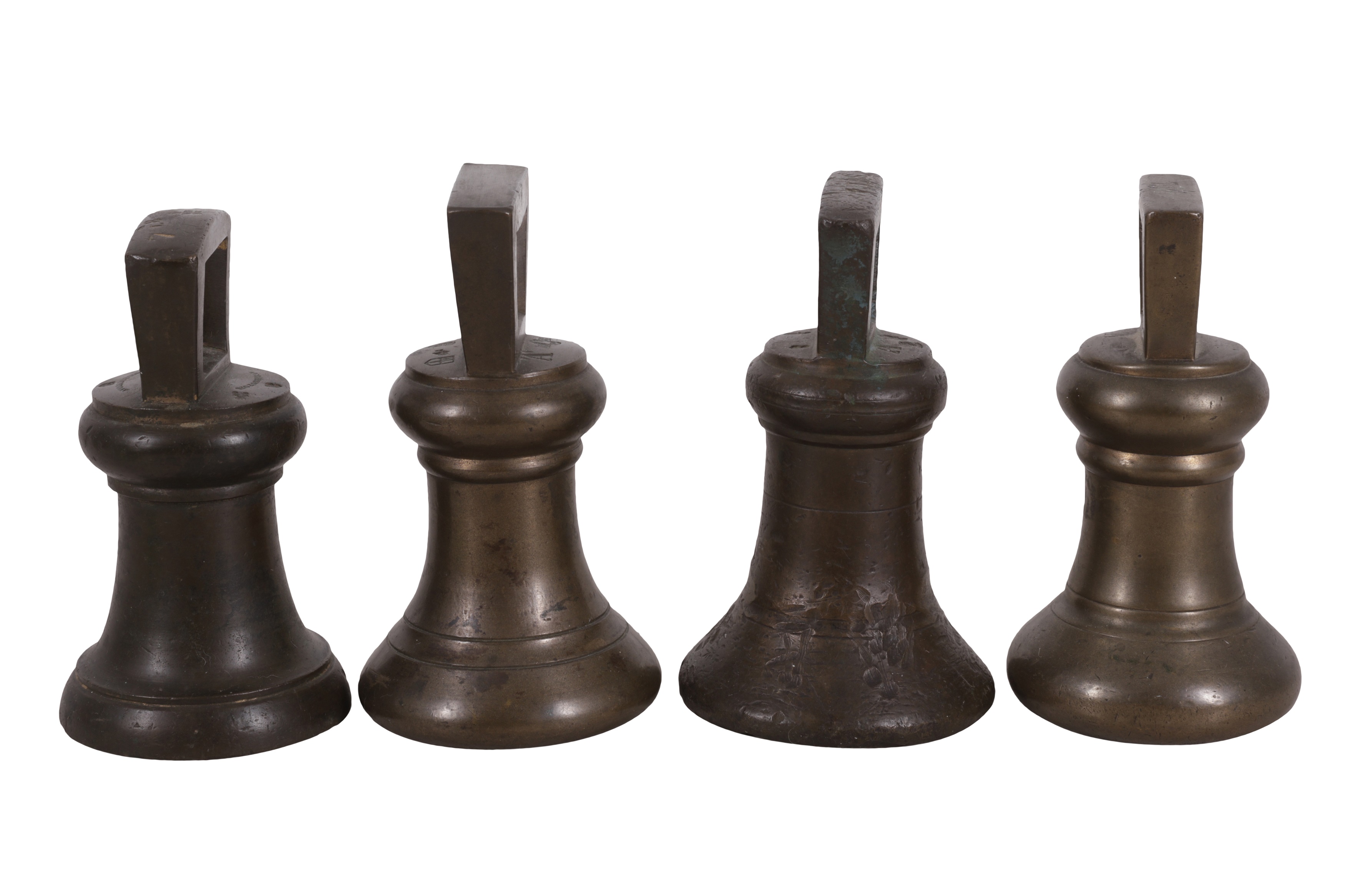 Lot 104 A Selection of 4lb Bronze Weights