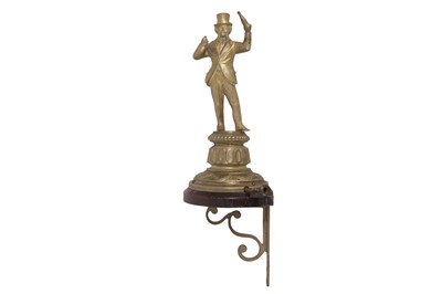 Lot 41 - A Ever-Burning Gas-Jet Cigar Lighter in the Form of a Gentleman Holding a Bottle