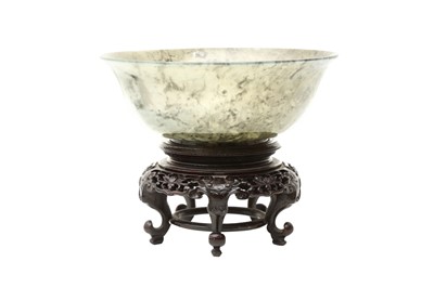 Lot 501 - A CHINESE HARDSTONE BOWL
