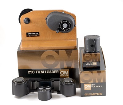 Lot 262 - Olympus OM 250 Film back, Loader & One Magazine.