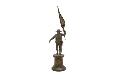 Lot 354 - A 19TH BRONZED FIGURE OF ANDREAS HOFER (1767-1810)