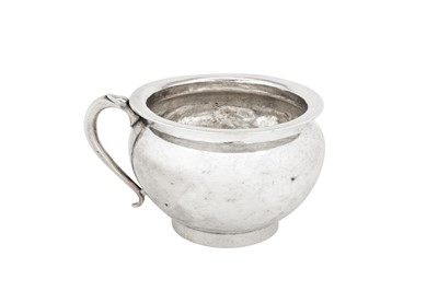 Lot 289 - A 19th century South American unmarked silver chamber pot, probably Mexican or Peruvian