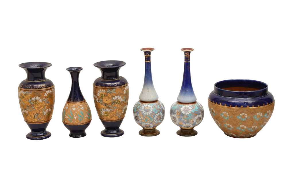 Lot 406 - GROUP OF ROYAL DOULTON SLATER PATTERN VASES