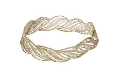 Lot 316 - A PALESTINIAN COTTON DRESS AND ITS ACCESSORIES