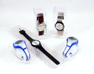 Lot 71 - A Group of Five Olympus Branded Wrist Watches.