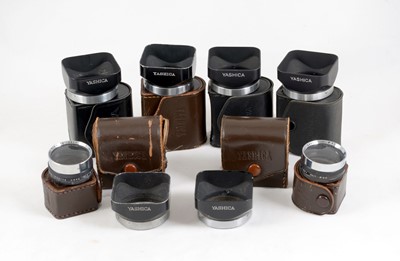 Lot 227 - Group of Yashica TLR Lens Hoods & Close-Up Lenses.