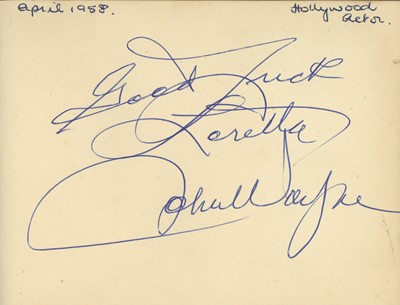 Lot 320 - Autograph Albums.- Incl. John Wayne