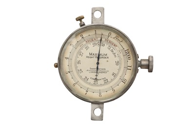 Lot 139 - A MAXIMUM HEIGHT RECORDER; SHORT BROTHERS, AERONAUTICAL ENGINEERS LONDON & SHEPPEY