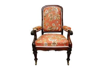 Lot 210 - A WILLIAM IV GILLOWS OF LANCASTER ROSEWOOD ARMCHAIR