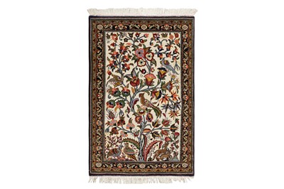 Lot 63 - A FINE QUM RUG, CENTRAL PERSIA