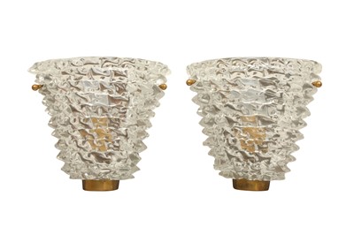 Lot 419 - A PAIR OF MURANO STYLE WALL SCONCES