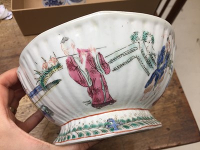 Lot 615 - A CHINESE FAMILLE-ROSE 'IMMORTALS' FOOTED DISH