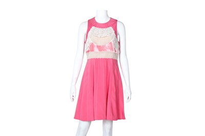 Lot 55 - Valentino Pink Stripe Sleeveless Dress - Size 44