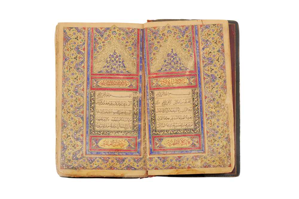 Lot 433 - A QAJAR MINIATURE QUR’AN