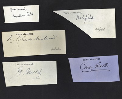 Lot 314 - Autograph Album.- Incl. British Prime Ministers