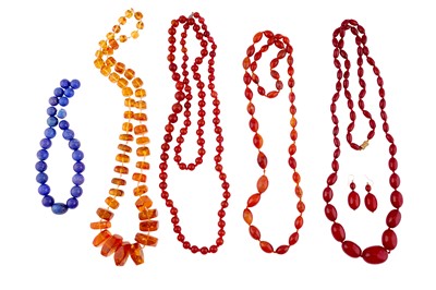 Lot 64 - A COLLECTION OF BEAD NECKLACES