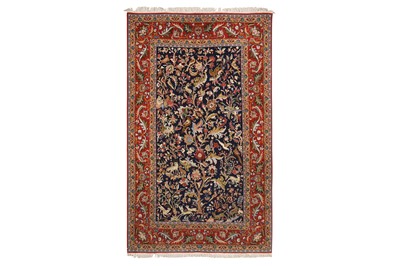 Lot 69 - A VERY FINE PART SILK QUM RUG, CENTRAL PERSIA