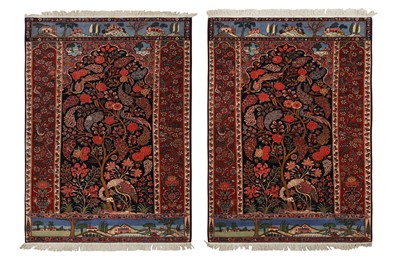 Lot 96 - A PAIR OF FINE KASHAN RUGS, CENTRAL PERSIA