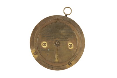 Lot 134 - A BRASS TABLE WEATHER FORECASTING CALULATOR